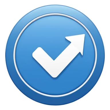 instagram verified badge emoji, blue circle, white check mark, flat design, minimal, official instagram style, no text sticker