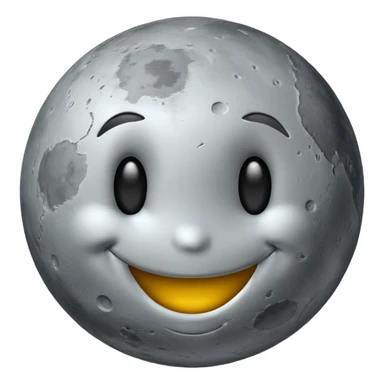 planet mercury smiley face sticker
