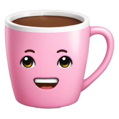 hot chocolate in pink mug sticker