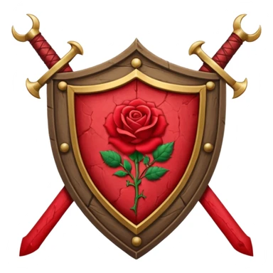 brasão sangrando medieval rosa de sangue vermelha sticker