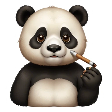 panda smoking a blunt sticker