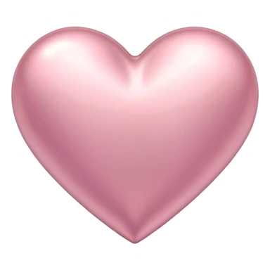 Glossy Metallic pastel pink heart sticker