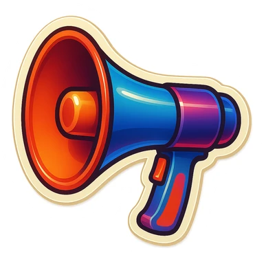 megaphone sticker