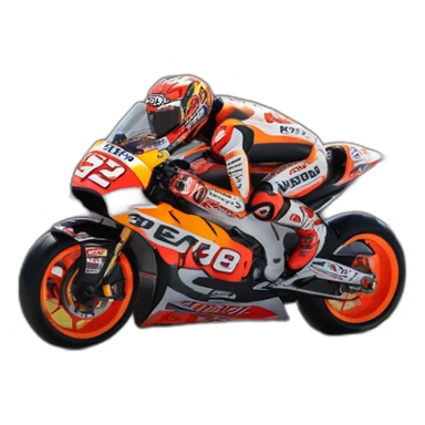 Marc marquez qui roule sur une rc213v sticker