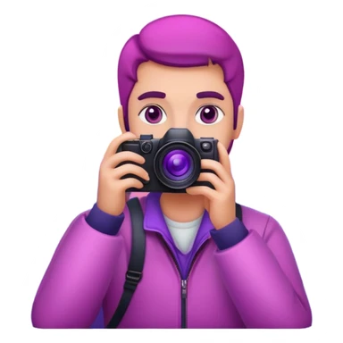 Photographer pink purple sky sticker
