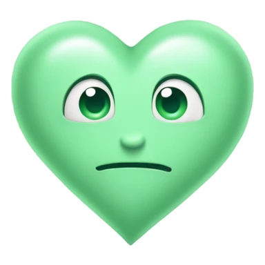 Pastel green heart sticker