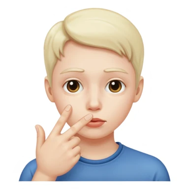 shushing finger sticker