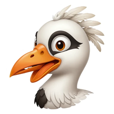 Silly Goose, holding knife in mouth sticker