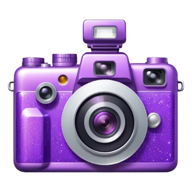 Glitter Hot Camera Purple sticker