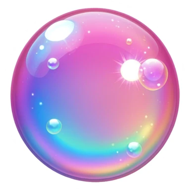 pink sparkling shiny bubble sticker
