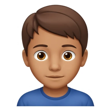 A 9 year old mexican boy with brown hair  sticker