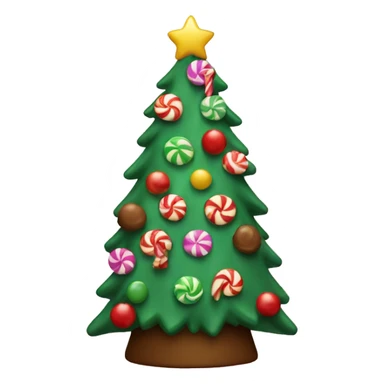 Christmas tree with lot of candy sticker