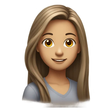 realistic portrait of girl sticker