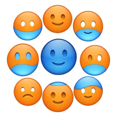 Orange with blue anti symbol sticker