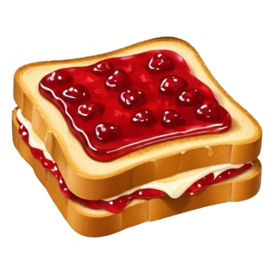 toasts with strawberry jam on top sticker
