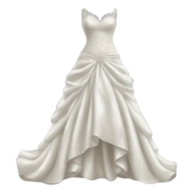 Hyper Realistic detailed high fashion Wedding dress displays sticker