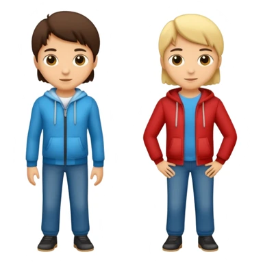 dos estudiantes cuerpo completo sticker