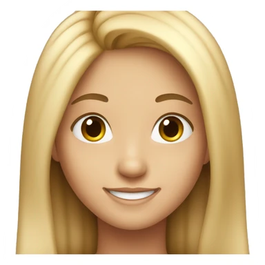 Pretty smiling girl with long hair sticker