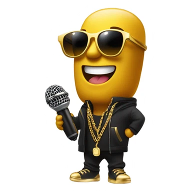 Rapping mustard sticker