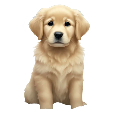Baby Golden retriever in the snow sticker