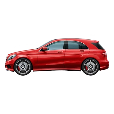 Auto rojo mercedes ben sticker