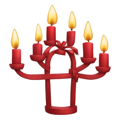 Red Christmas candle arch   sticker