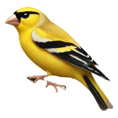 Gold finch on book sticker