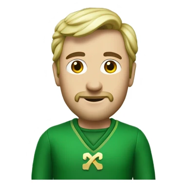 musk in green irish attir sticker