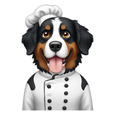 bernese mountain dog cook chef sticker