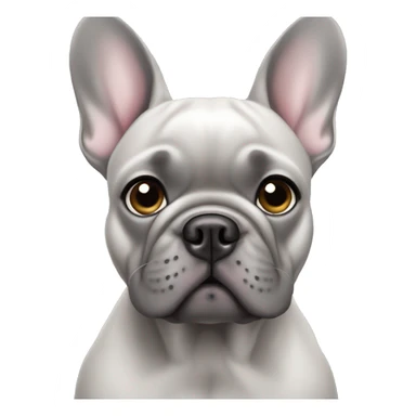 grey french bulldog blue eyes sticker