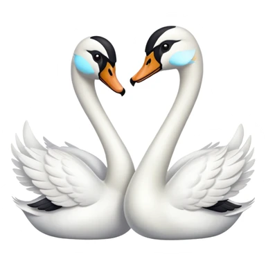 Couple swan emoji sticker