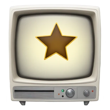 A tv with a star inside sticker