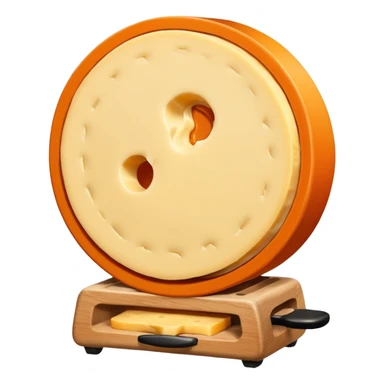 Four à raclette aoc valais demi-meule de fromage sticker