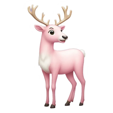 Light pink reindeer  sticker