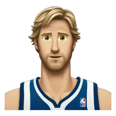 dirk nowitzki mean mugging sticker