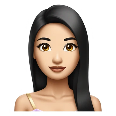 Miss universe south east Asian with very long straight black hair sticker