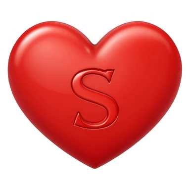 The Letter S in a Heart sticker