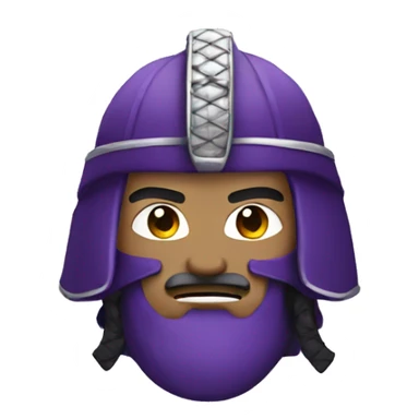 Purple samurai sticker