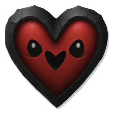 Red and black gothic heart sticker