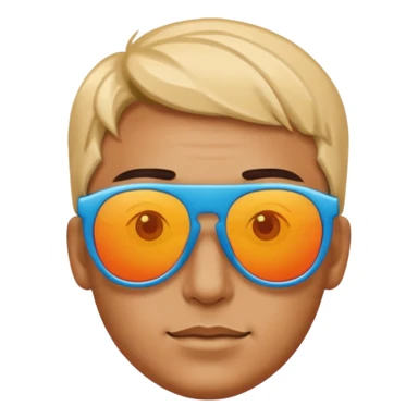 😎 with multiple colour sunglass sticker