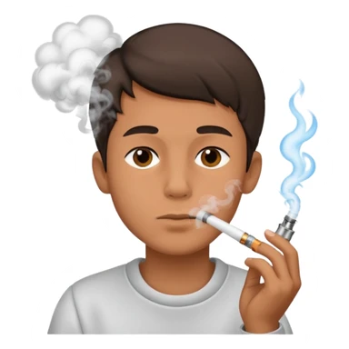 boy smoking vape sticker