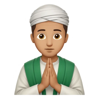 an Algerian man praying,  sticker