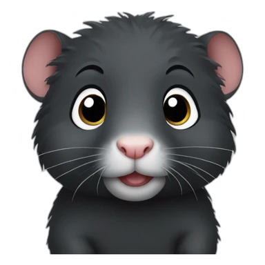 black gerbil  sticker