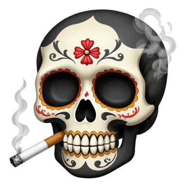 Calavera fumando  sticker