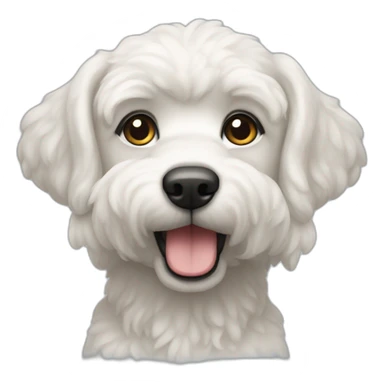 Caniche blanco  sticker