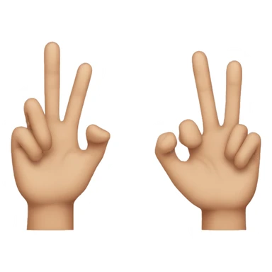 three fingers only sticker