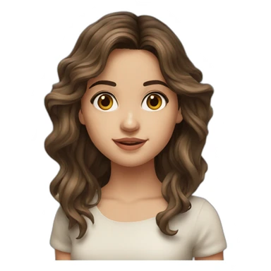 Ana de Armas Mediterranean Young Girl With wavy hairs  sticker