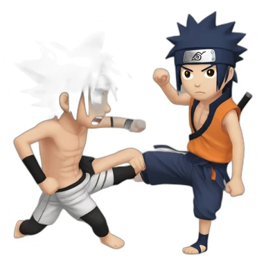naruto fight with sasuke sticker