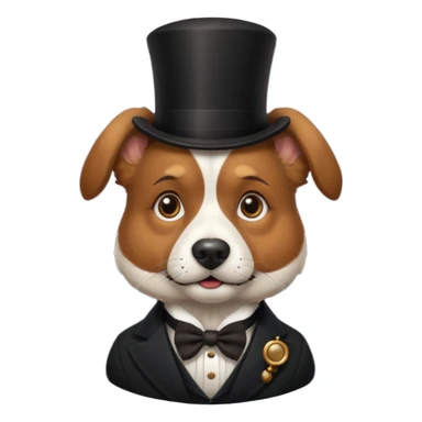 dog gentleman sticker