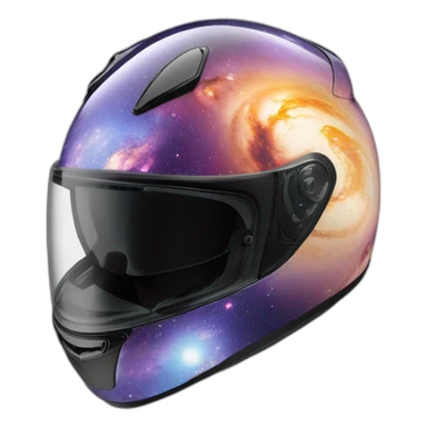 galaxy chrome motorcycle helmet sticker